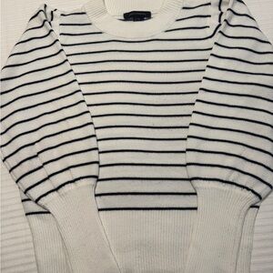 French ConnectionStriped Navy and White Sweater